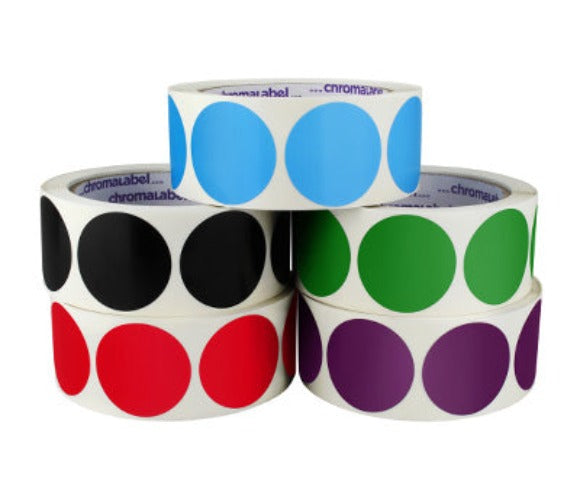 1.5" Color Code Dot Stickers
