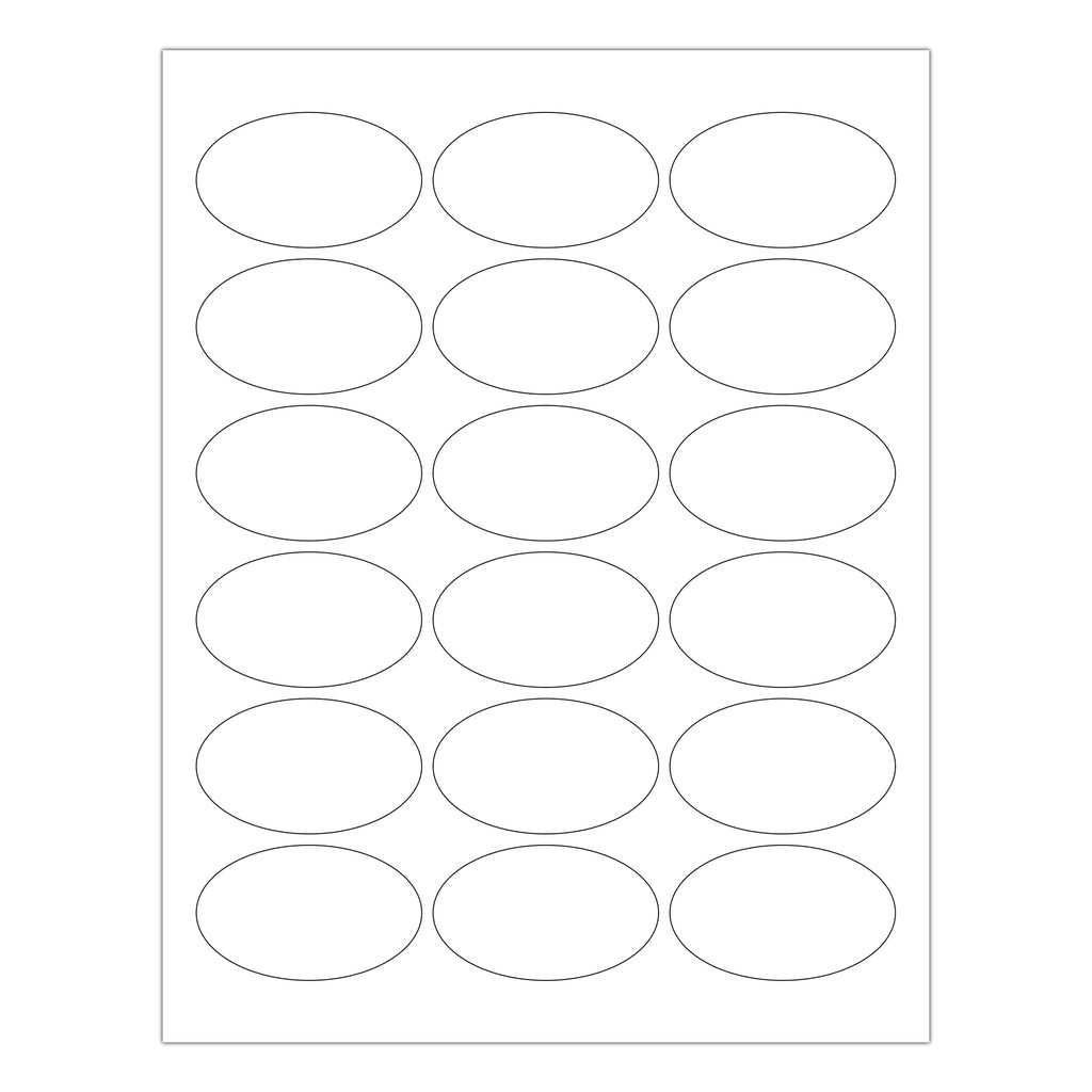 1.5 by 2.5 Oval Printable Labels