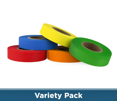 Lab Labeling Tape Variety Pack, 500x 3/4, 1 Inch Core [5 Rolls