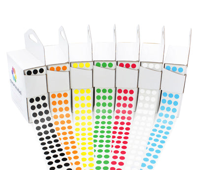 1/4 Permanent Round Color-Code Dot Variety Kit (Standard): 7,000/Kit