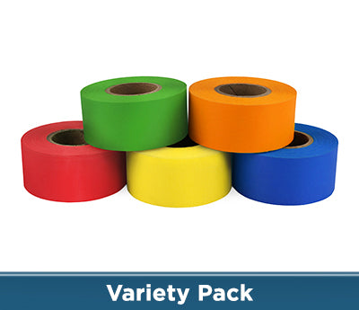 Lab Labeling Tape Variety Pack, 500 Inches Long x 3/4 inch Width, 1 inch Diameter Core [5 Rolls of Assorted Colors] for Color Coding and Marking