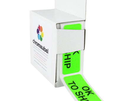 Neon Green Quality Control Labels