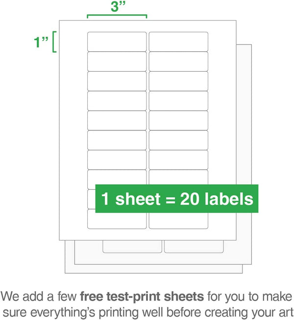 Printable Address Labels - 1" x 3"