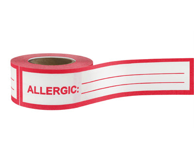 1" Red Allergic Paper Tape