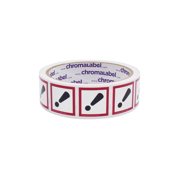 1" x 1" Permanent Durable D.O.T. Hazard Labels: GHS07: Harmful Pictogram, 250/Roll