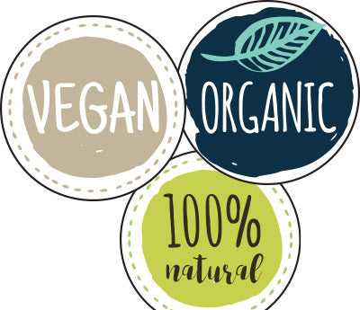 1" Permanent Round "Natural, Organic & Vegan" Dot Labels: 1,000/Pack