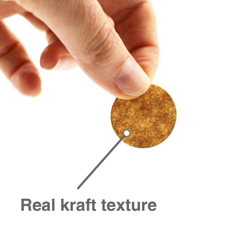 True Kraft Paper Dot Stickers: 100/Pack