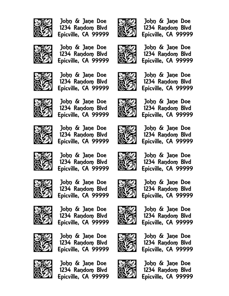 1" x 3" Address Labels