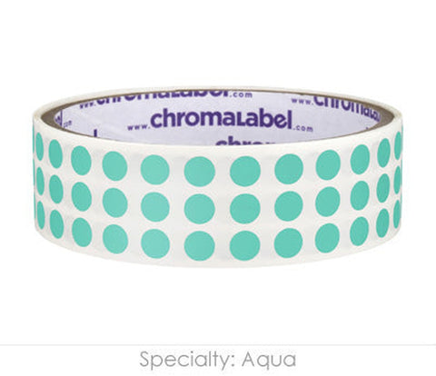 0.25 inch Color-Code Labeling Dots-1000/Roll, Permanent Aqua - larger clean product image