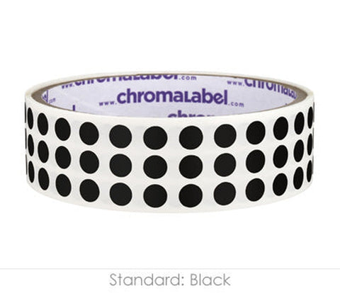 0.25 inch Color-Code Labeling Dots-1000/Roll, Permanent Black - larger clean product image