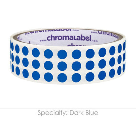 0.25 inch Color-Code Labeling Dots-1000/Roll, Permanent Dark Blue - larger clean product image