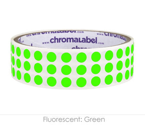 0.25 inch Color-Code Labeling Dots-1000/Roll, Permanent Fluorescent Green - larger clean product image