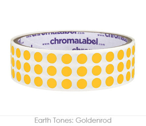 0.25 inch Color-Code Labeling Dots-1000/Roll, Permanent Goldenrod - larger clean product image