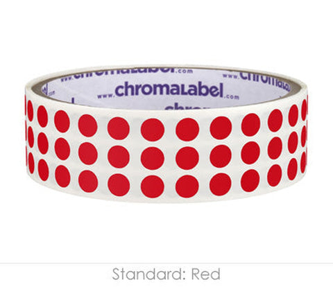 0.25 inch Color-Code Labeling Dots-1000/Roll, Permanent Red - larger clean product image