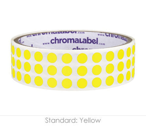 0.25 inch Color-Code Labeling Dots-1000/Roll, Permanent Yellow - larger clean product image