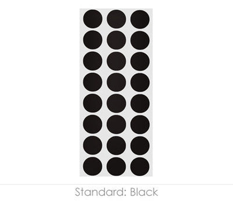 0.50 inch Permanent Dot Labeling Stickers - 1,200 per Pack Black - larger clean product image