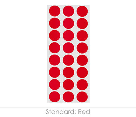 0.50 inch Permanent Dot Labeling Stickers - 1,200 per Pack Red - larger clean product image