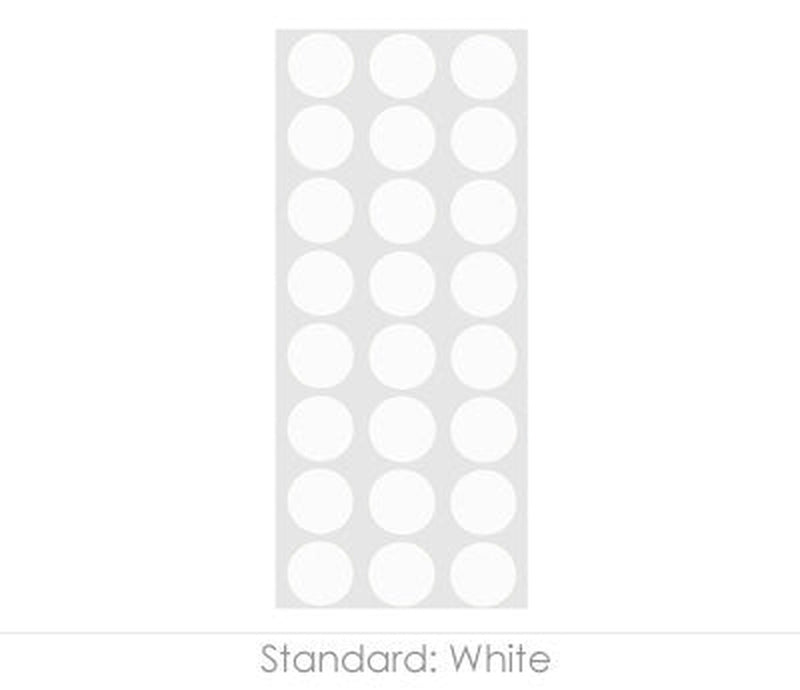 1/2" Permanent Round, Color-Code Dots: 1,200/Pack – White