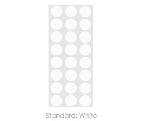 0.50 inch Permanent Dot Labeling Stickers - 1,200 per Pack White - larger clean product image