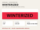 WINTERIZED custom printed tape hero, Red tape with Black printing
