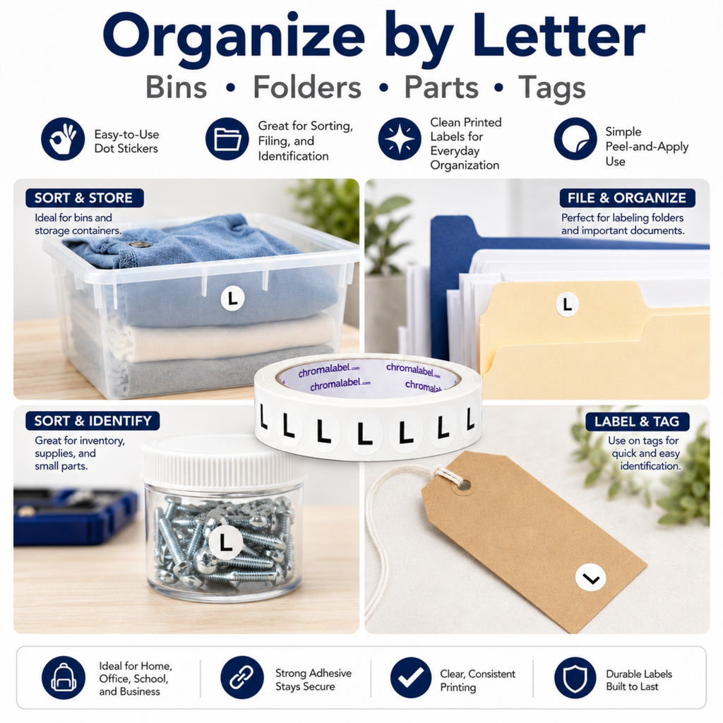 Letter L Stickers - Small 1/2
