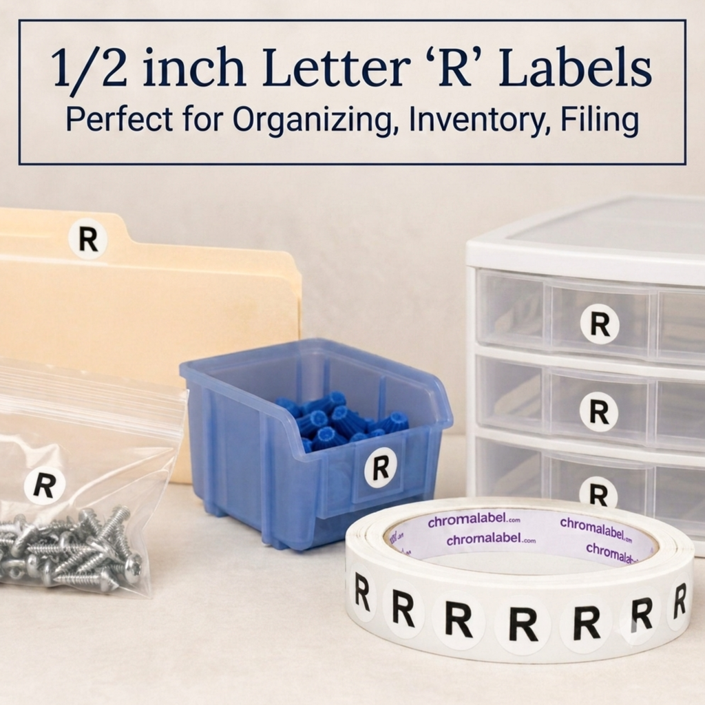 Letter R Stickers - Small 1/2