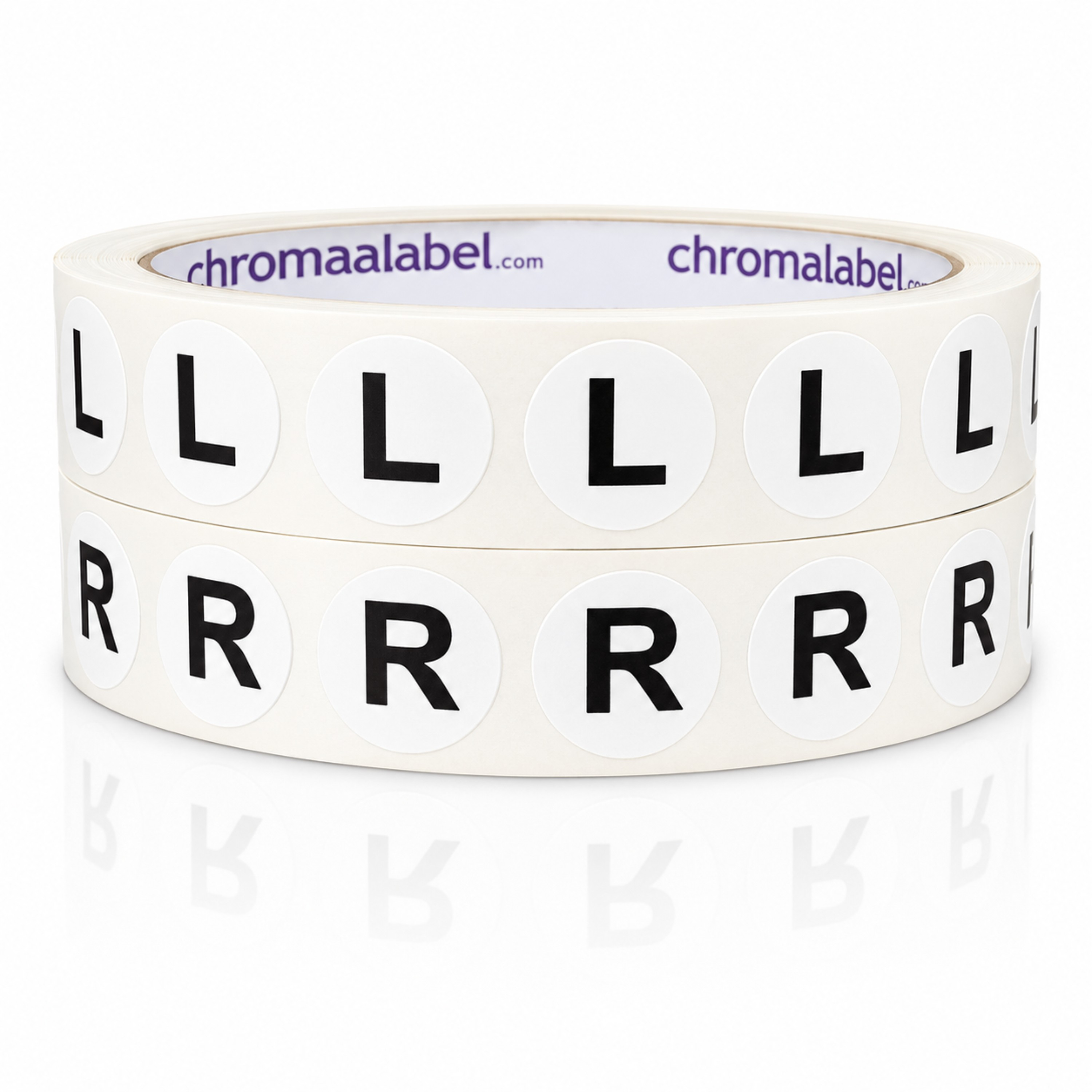 L & R Stickers for Left and Right Identification - 2,000 Total Labels