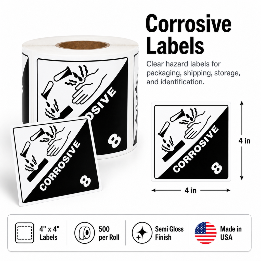 Corrosive Labels DOT Class 8 - 4