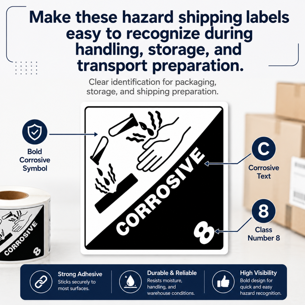 Corrosive Labels DOT Class 8 - 4