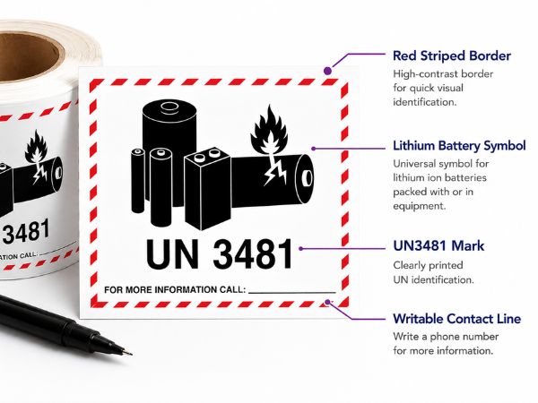 UN3481 Lithium Battery Labels - 3