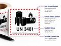 UN3481 Lithium Battery Labels - 3