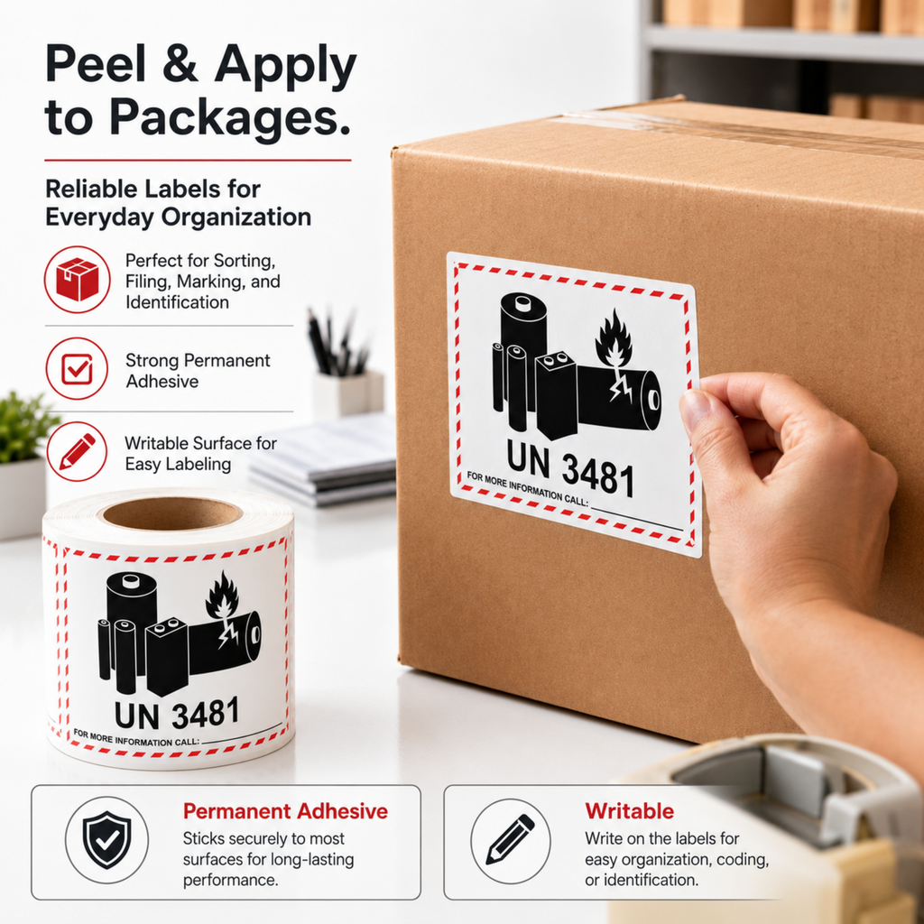 UN3481 Lithium Battery Labels - 3