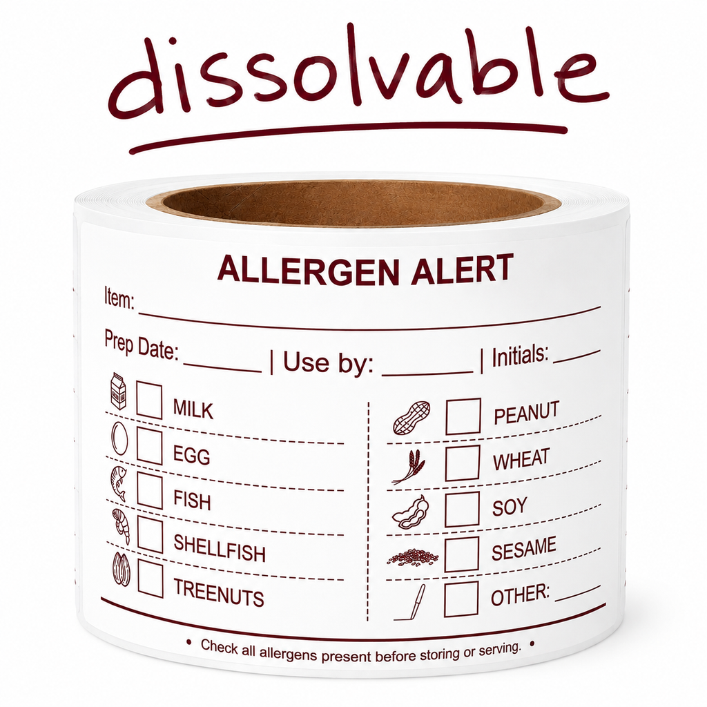 Dissolvable Allergen Alert Labels, 2