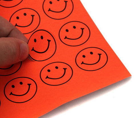 1-1/4 inch Round, Printable Colored Labels for Laser or Inkjet Printers Fluorescent Red - larger clean product image