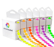 1/2" Color-Code Dot Sticker Variety Kits - 6 Colors, 6000 Labels - larger clean product image