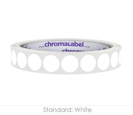 1/2" Permanent Round, Color-Code Dot Stickers: 1,000/Roll