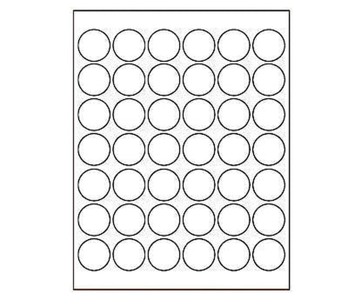 1.25" Round, Printable White Dot Labels for Laser/Inkjet | 1050/Pack - larger clean product image