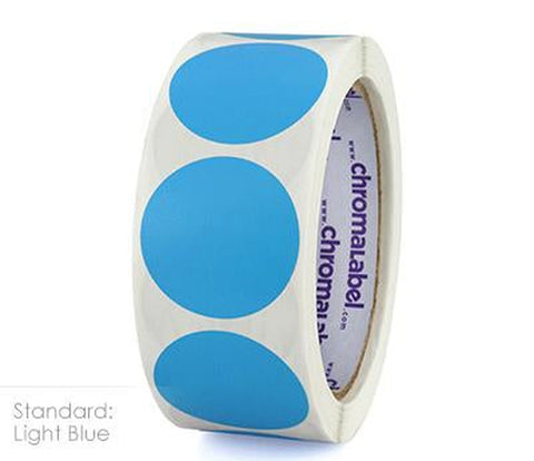 1.5 inch Sticky Removable Sticker Labels for Sale in Assorted Colors Light Blue - larger clean product image