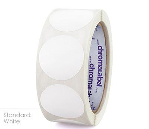 1.5 inch Sticky Removable Sticker Labels for Sale in Assorted Colors White - larger clean product image