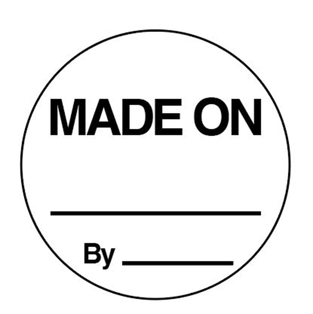 1" Permanent Color-Code Food, Deli and Grocery Dot Stickers - 1,000 Labels/Pack Made On - larger clean product image