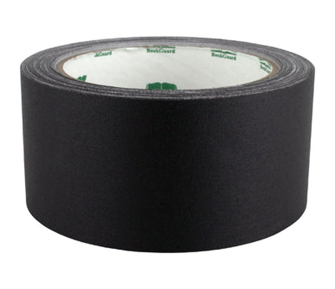 2" Book-Binding Cloth Tape in 11 Colors | 15 Yard Roll, 13 mils thick Black Cloth - larger clean product image