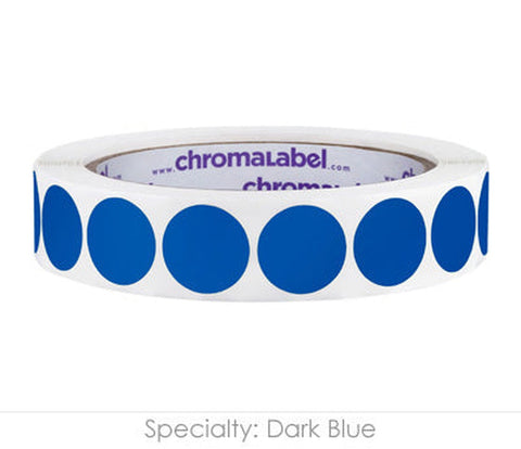 3/4 Inch Color-Code Dot Stickers - 1,000 per Roll, Permanent Adhesive Dark Blue - larger clean product image