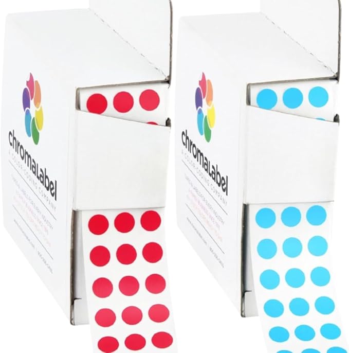1/4" Permanent Light Blue and Red Kit, 2 Boxes, 1000/Box – Default Title