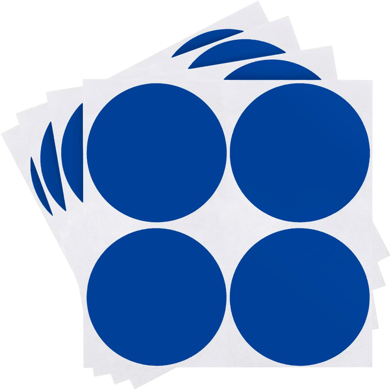 2" Permanent Color-Code Round Dot Inventory Labels: 100/Pack – Dark Blue