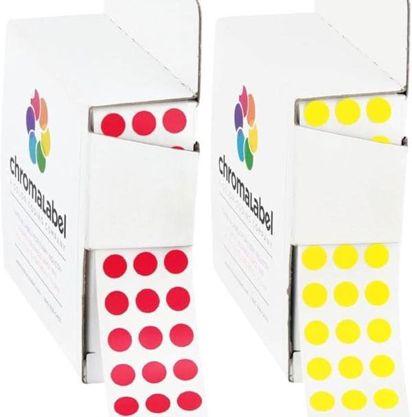 1/4" Permanent Yellow and Red Kit, 2 Boxes, 1000/Box