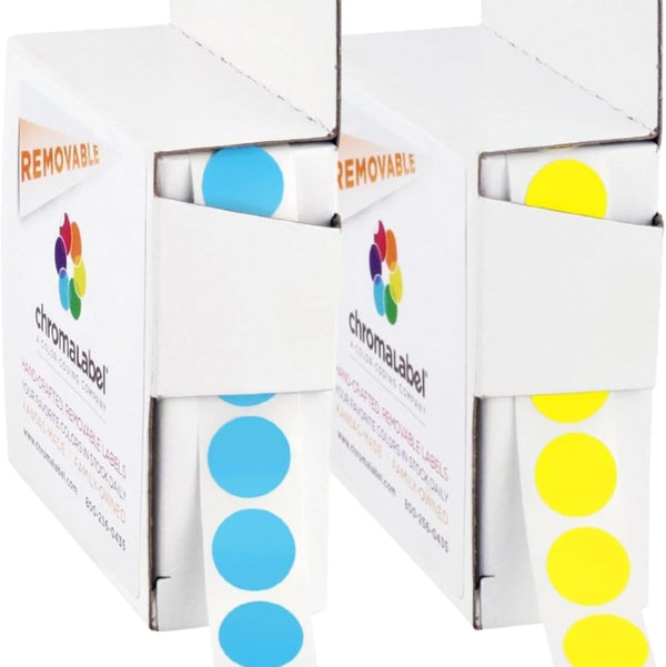 1/2" Removable Light Blue and Yellow Kit, 2 Boxes, 1000/Box