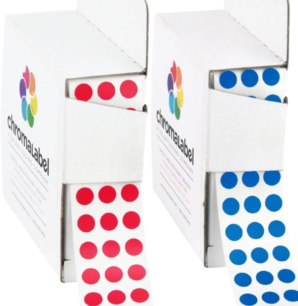 1/4" Permanent Red and Dark Blue Kit, 2 Boxes, 1000/Box
