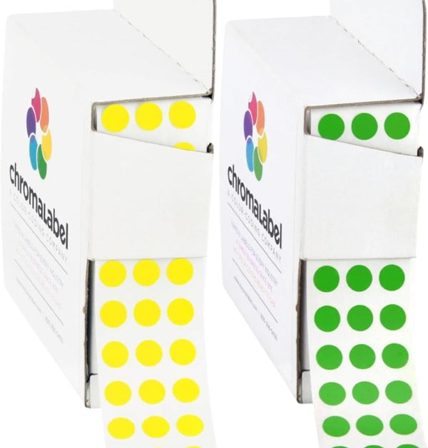 1/4" Permanent Yellow and Green Kit, 2 Boxes, 1000/Box