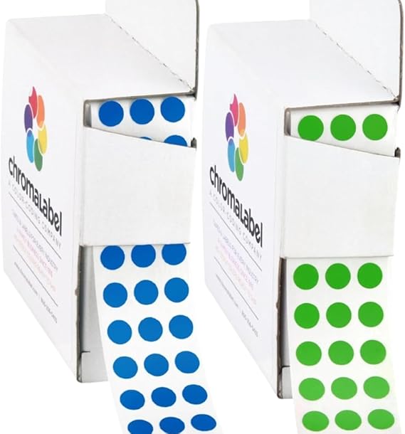 1/4" Permanent Green and Dark Blue Kit, 2 Boxes, 1000/Box