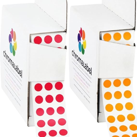 1/4" Permanent Orange and Red Kit, 2 Boxes, 1000/Box